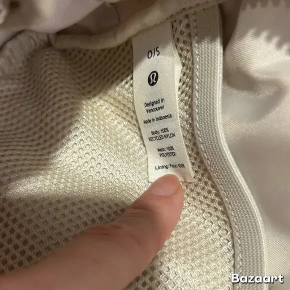 Preowned Lululemon Athletica Cream Ivory Off White Everywhere Belt Bag 1L - Picture 7 of 11